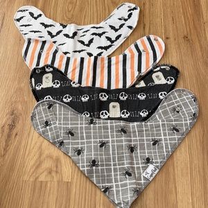 Bundle of 4 Copper Pearl Halloween Bandana Bibs